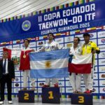Gran desempeño del Fernandense Maxi Saravia en Ecuador:  obtuvo cuatro medallas en el Torneo Internacional de Taekwondo 