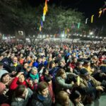 Zamora acompañó la vigilia de la Marcha de los Bombos en el Patio del Indio Froilán y en el B° Saint Germain