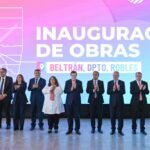 Zamora inauguró obras en la Escuela N° 59 de Beltrán, una nueva terminal de ómnibus y entregó viviendas sociales a 59 familias