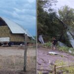 Fernández: El paso de la tormenta provocó voladuras de techos y dejó postes y arboles caídos