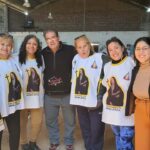 Fernández recibe a los peregrinos en su camino hacia el Santuario de Mailín