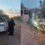Vuelco en La Cañada: una camioneta terminó en la banquina tras perder el control en el ripio