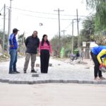 Avanzan las obras de pavimento articulado en el Barrio Las Américas